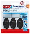 tesa® Powerstrips Kroge Oval Small sort 1 kg - 3 stk.